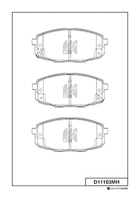 Sada brzdových platničiek kotúčovej brzdy MK KASHIYAMA CORP.