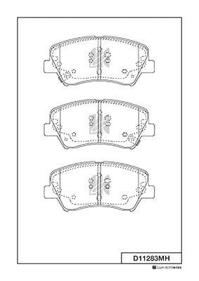 Sada brzdových platničiek kotúčovej brzdy MK KASHIYAMA CORP.