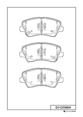 Sada brzdových platničiek kotúčovej brzdy MK KASHIYAMA CORP.
