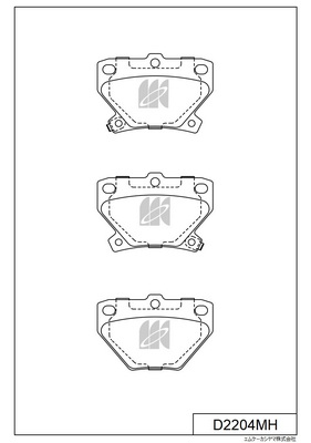 Sada brzdových platničiek kotúčovej brzdy MK KASHIYAMA CORP.
