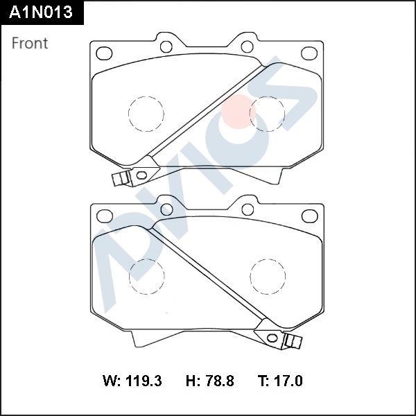 Sada brzdových platničiek kotúčovej brzdy ADVICS SALES CO.,LTD