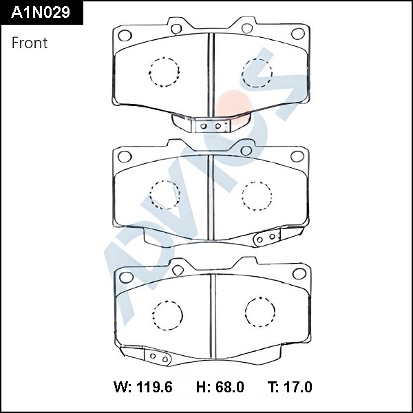 Sada brzdových platničiek kotúčovej brzdy ADVICS SALES CO.,LTD