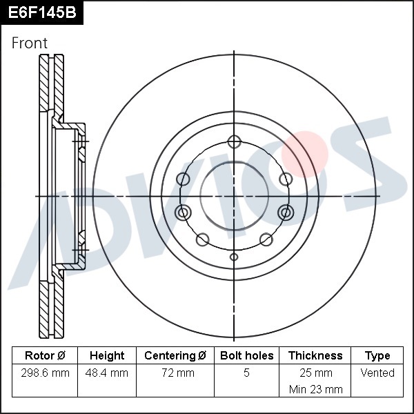 Brzdový kotúč ADVICS SALES CO.,LTD