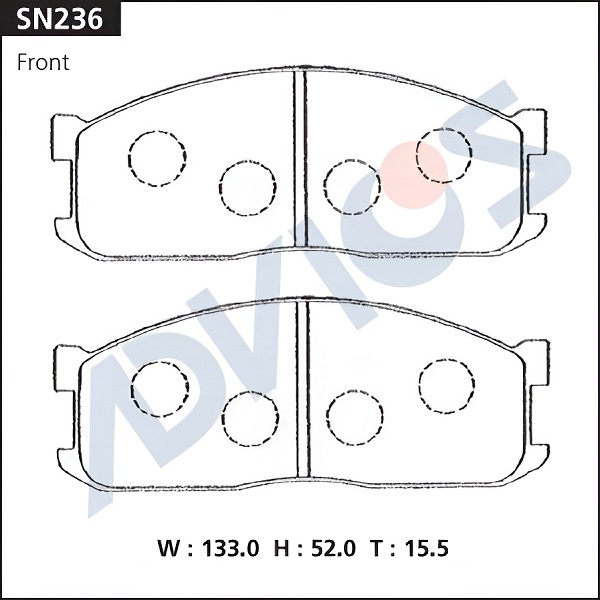 Sada brzdových platničiek kotúčovej brzdy ADVICS SALES CO.,LTD