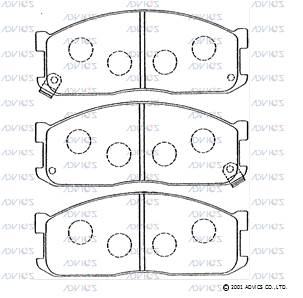 Sada brzdových platničiek kotúčovej brzdy ADVICS SALES CO.,LTD