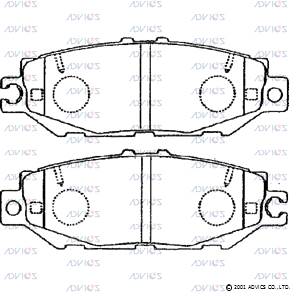 Sada brzdových platničiek kotúčovej brzdy ADVICS SALES CO.,LTD