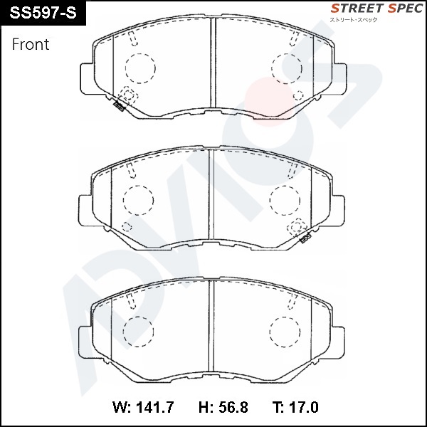 Sada brzdových platničiek kotúčovej brzdy ADVICS SALES CO.,LTD