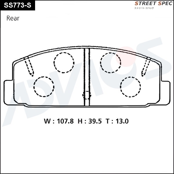 Sada brzdových platničiek kotúčovej brzdy ADVICS SALES CO.,LTD