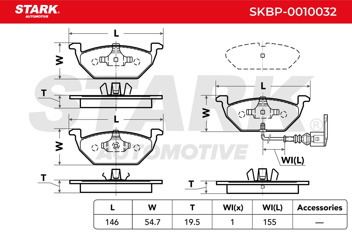 Sada brzdových platničiek kotúčovej brzdy STARK AUTOMOTIVE GMBH