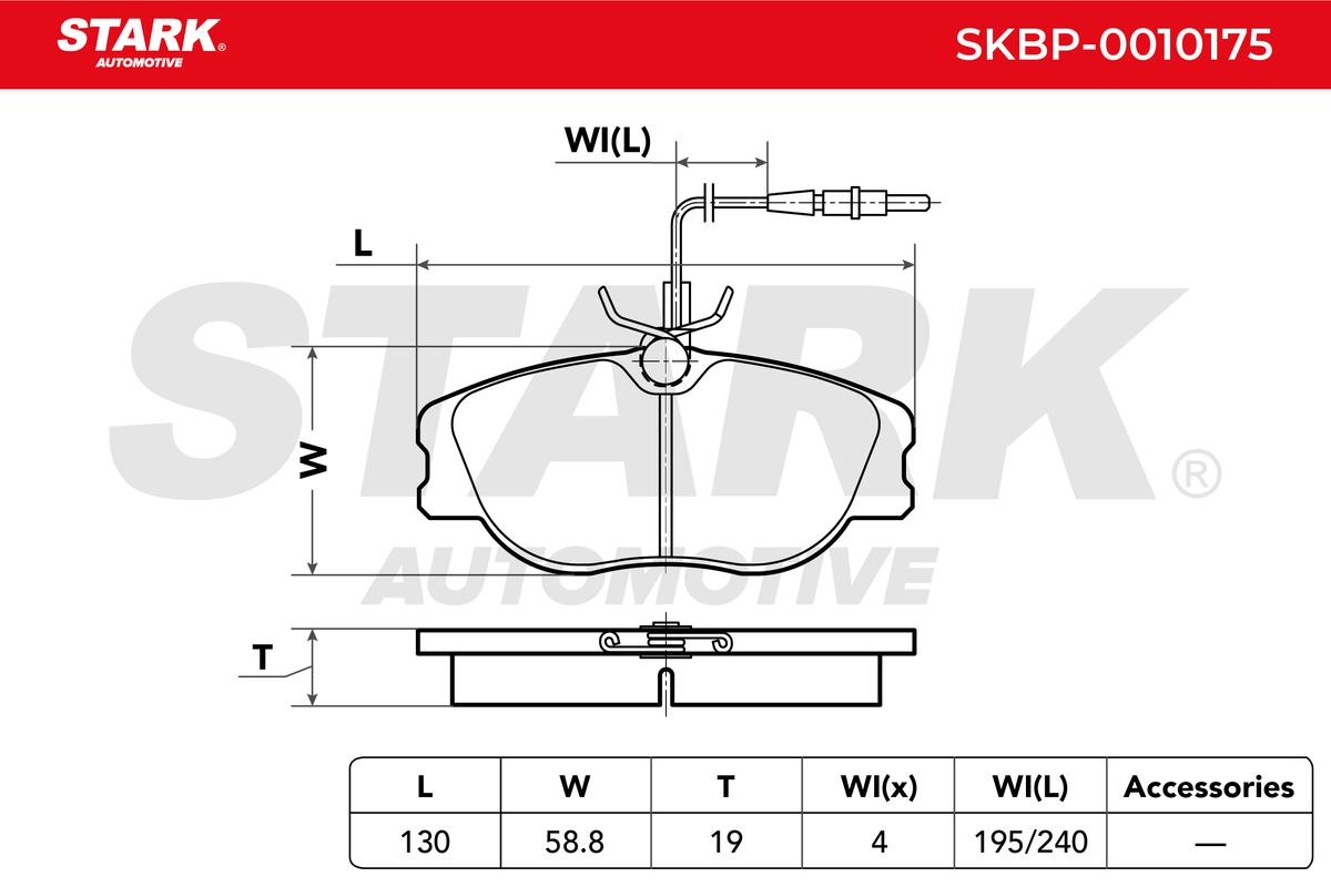 Sada brzdových platničiek kotúčovej brzdy STARK AUTOMOTIVE GMBH