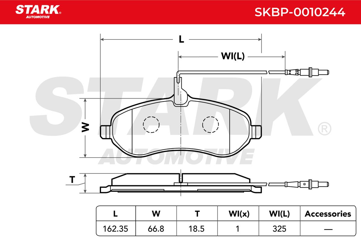 Sada brzdových platničiek kotúčovej brzdy STARK AUTOMOTIVE GMBH