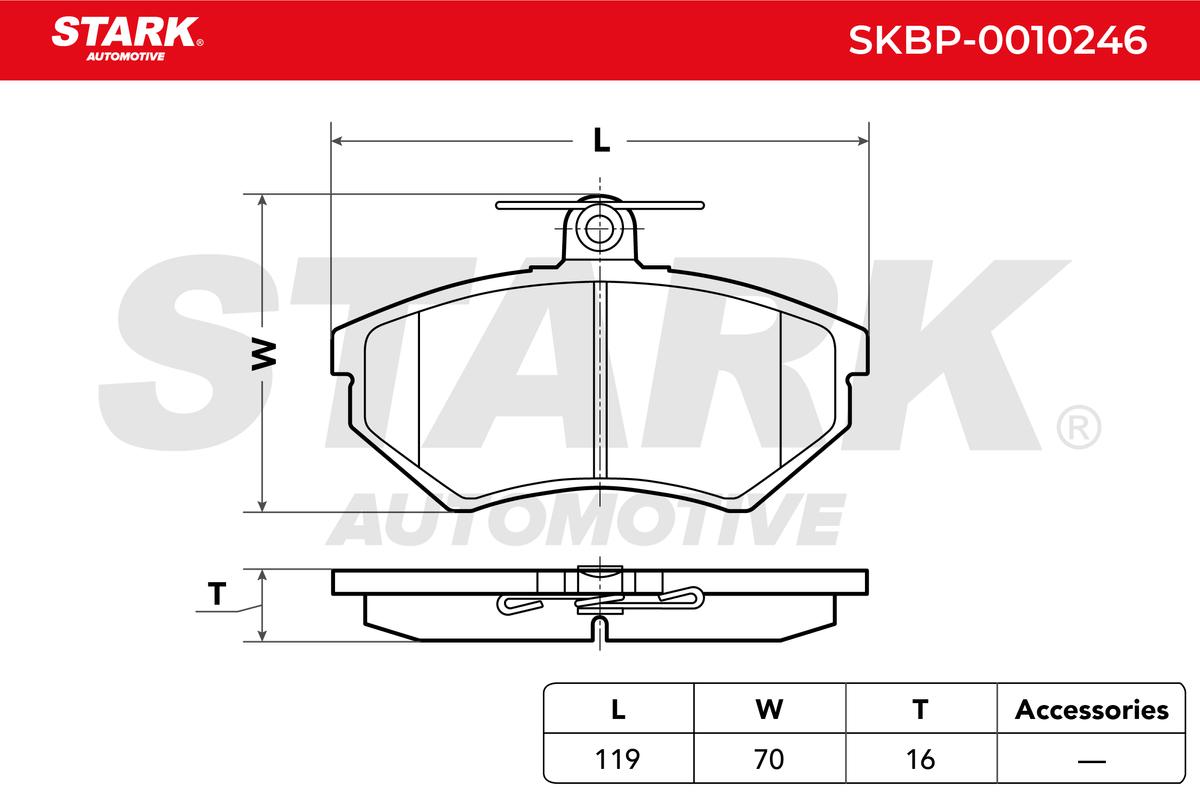 Sada brzdových platničiek kotúčovej brzdy STARK AUTOMOTIVE GMBH