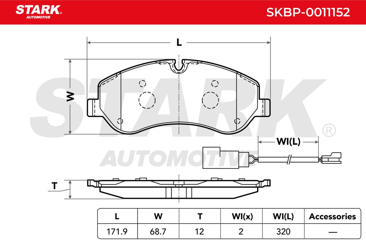 Sada brzdových platničiek kotúčovej brzdy STARK AUTOMOTIVE GMBH