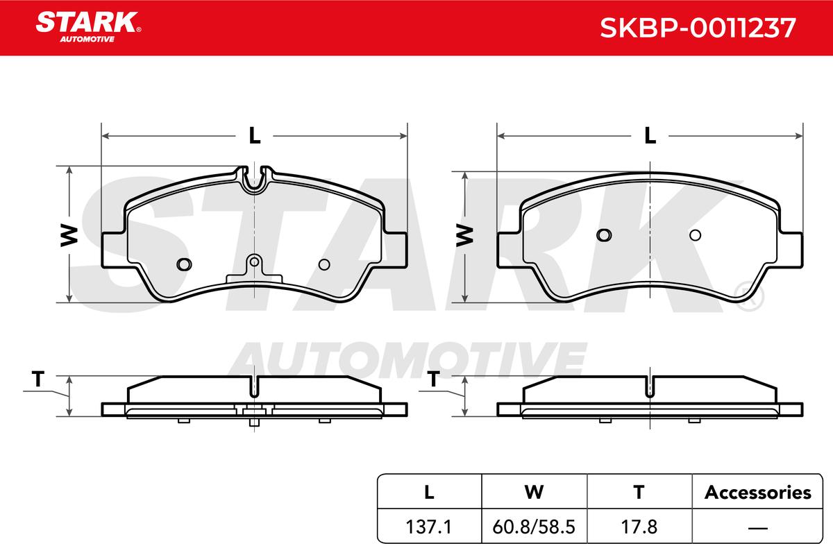 Sada brzdových platničiek kotúčovej brzdy STARK AUTOMOTIVE GMBH