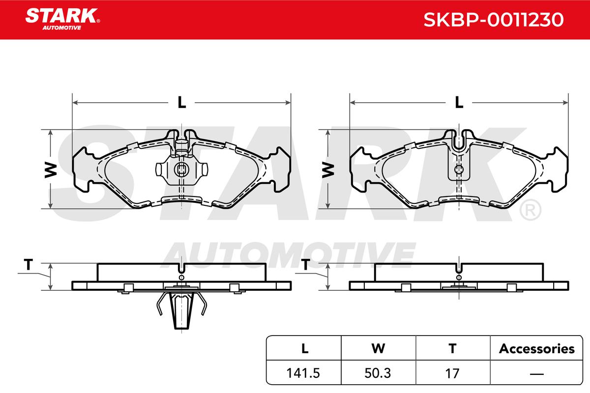 Sada brzdových platničiek kotúčovej brzdy STARK AUTOMOTIVE GMBH