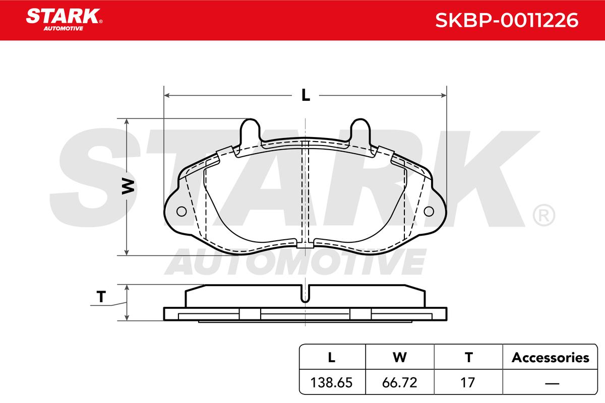 Sada brzdových platničiek kotúčovej brzdy STARK AUTOMOTIVE GMBH