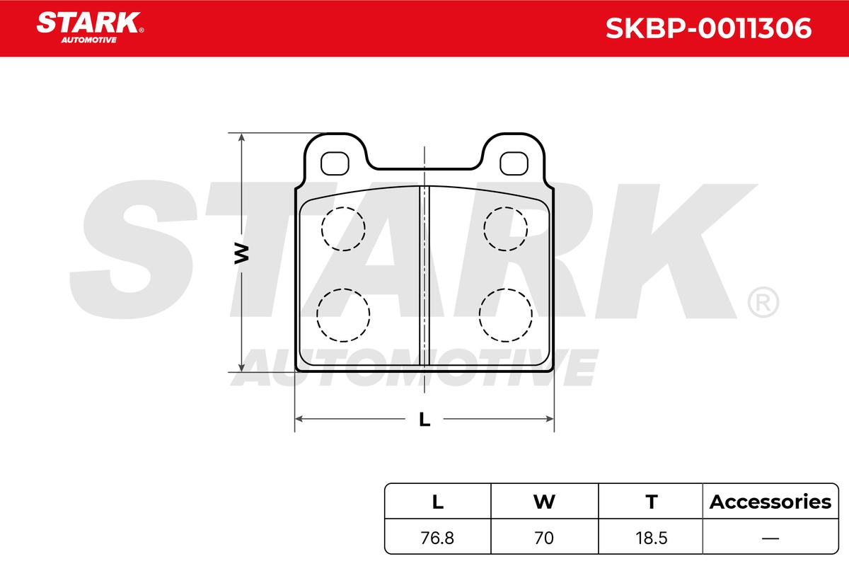 Sada brzdových platničiek kotúčovej brzdy STARK AUTOMOTIVE GMBH