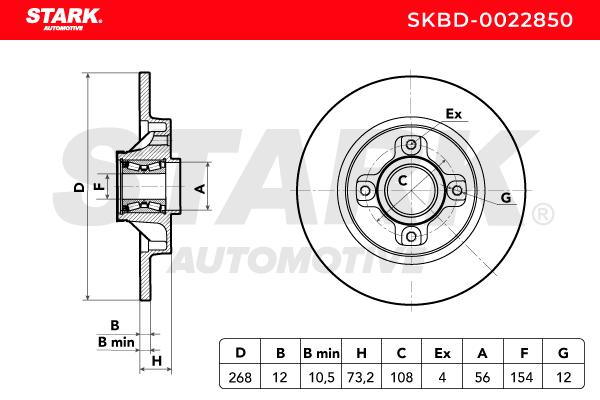 Brzdový kotúč STARK AUTOMOTIVE GMBH