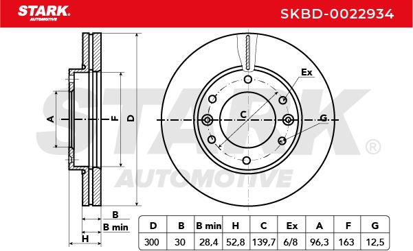 Brzdový kotúč STARK AUTOMOTIVE GMBH