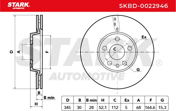 Brzdový kotúč STARK AUTOMOTIVE GMBH