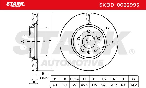 Brzdový kotúč STARK AUTOMOTIVE GMBH