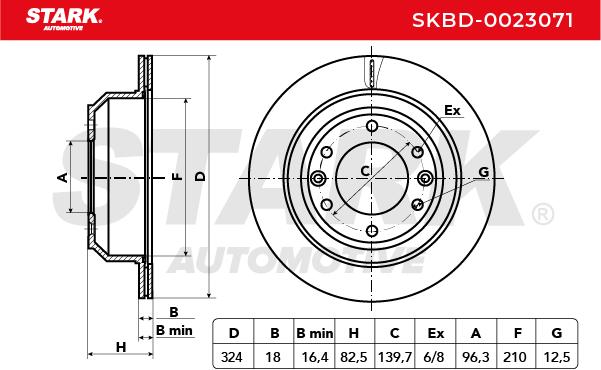 Brzdový kotúč STARK AUTOMOTIVE GMBH