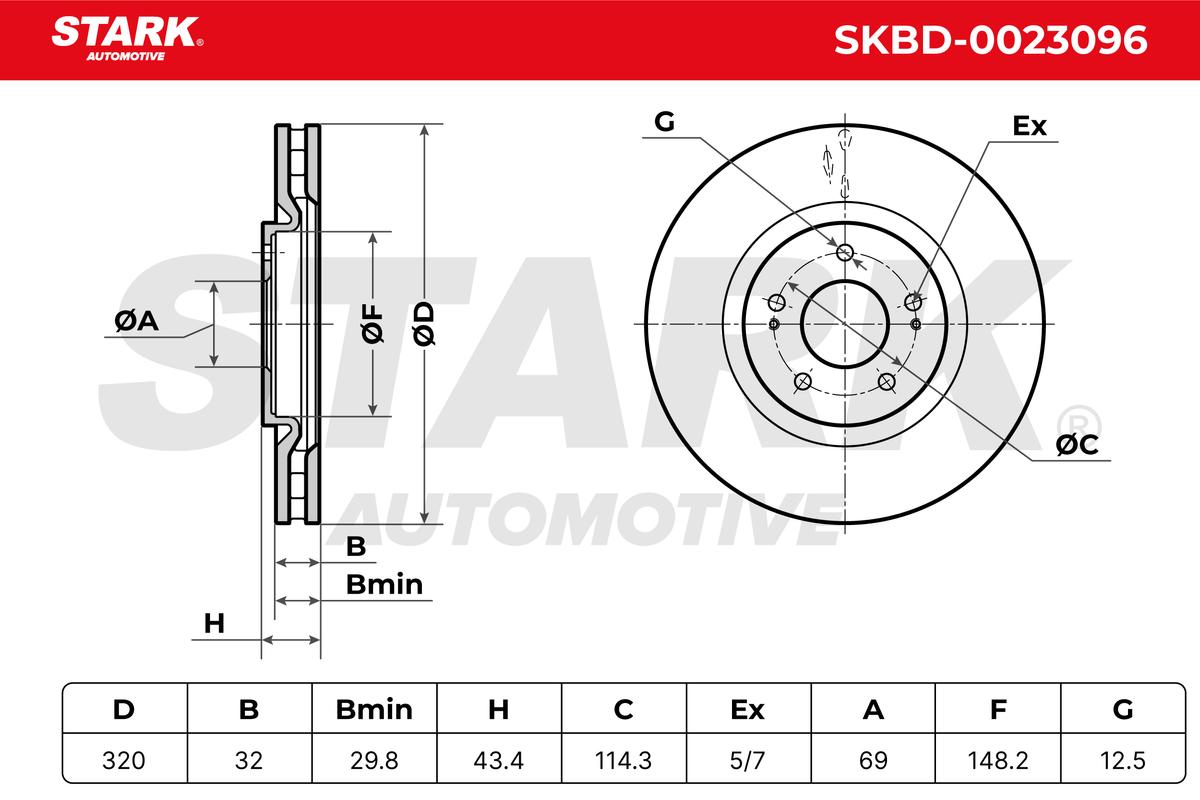 Brzdový kotúč STARK AUTOMOTIVE GMBH