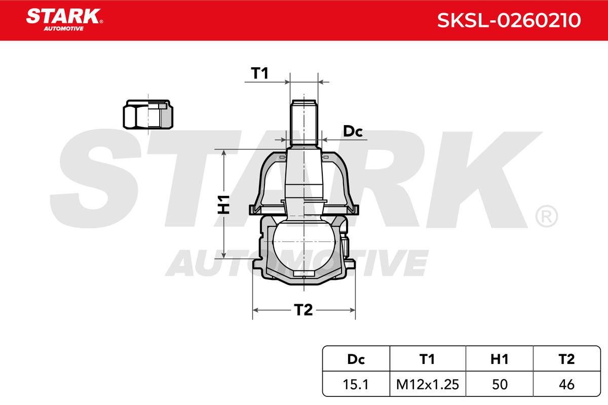 Zvislý/nosný čap STARK AUTOMOTIVE GMBH