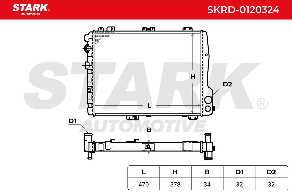 Chladič motora STARK AUTOMOTIVE GMBH