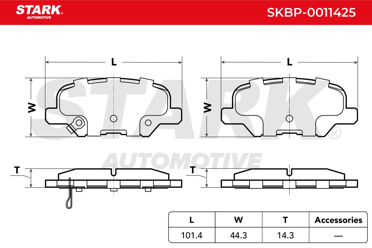 Sada brzdových platničiek kotúčovej brzdy STARK AUTOMOTIVE GMBH