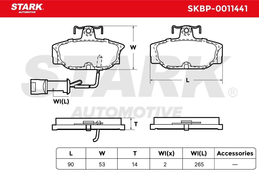 Sada brzdových platničiek kotúčovej brzdy STARK AUTOMOTIVE GMBH