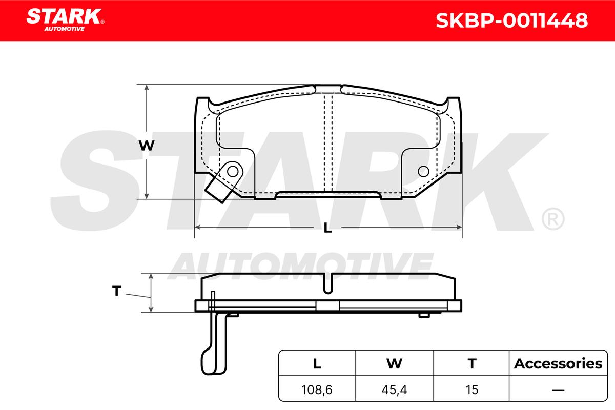 Sada brzdových platničiek kotúčovej brzdy STARK AUTOMOTIVE GMBH
