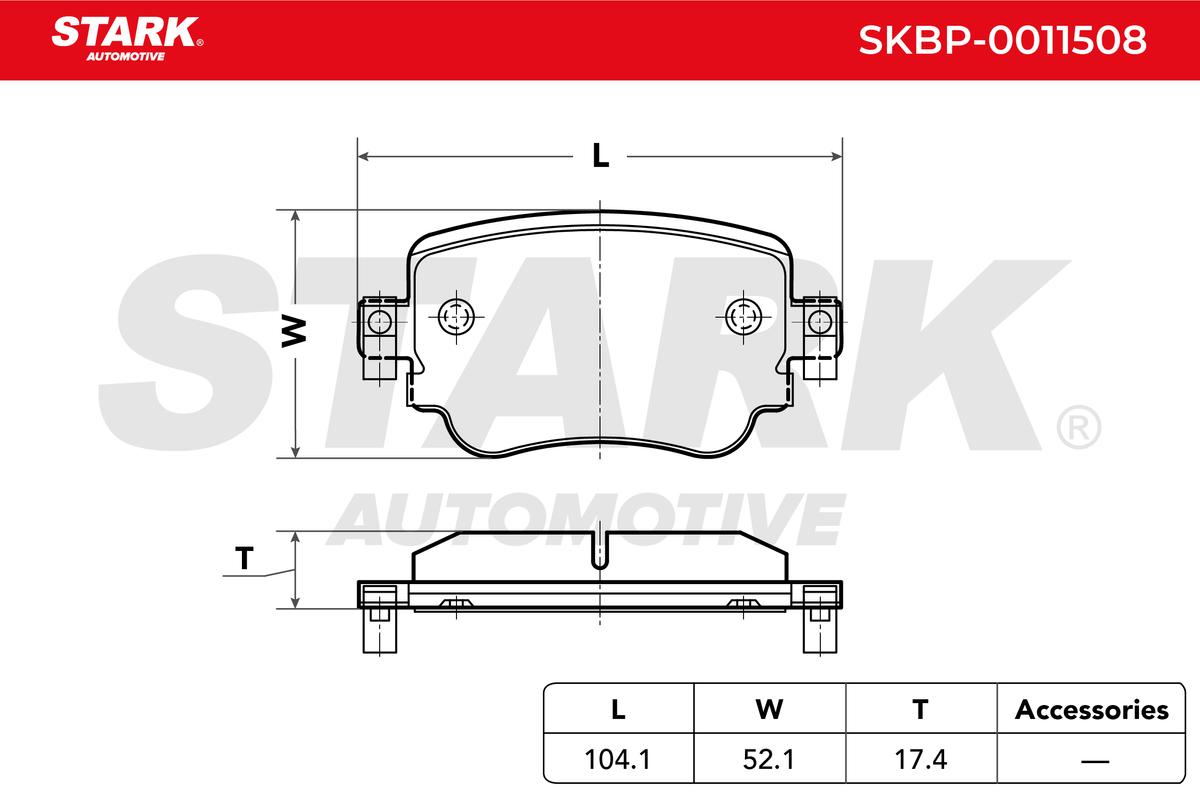 Sada brzdových platničiek kotúčovej brzdy STARK AUTOMOTIVE GMBH