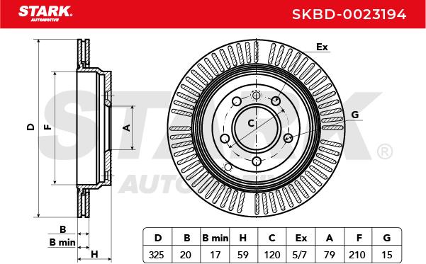 Brzdový kotúč STARK AUTOMOTIVE GMBH
