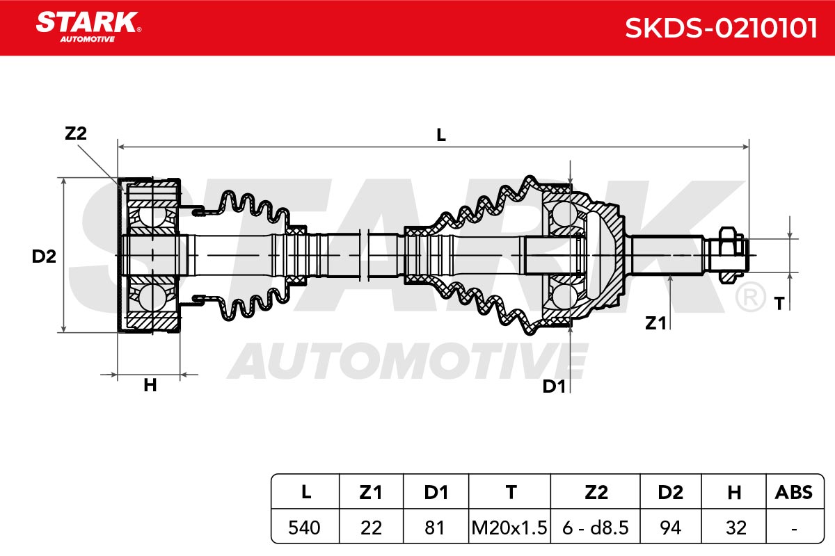 Hnací hriadeľ STARK AUTOMOTIVE GMBH