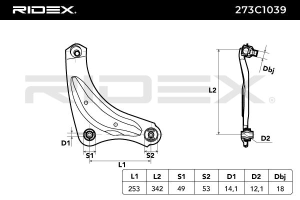 Rameno zavesenia kolies RIDEX