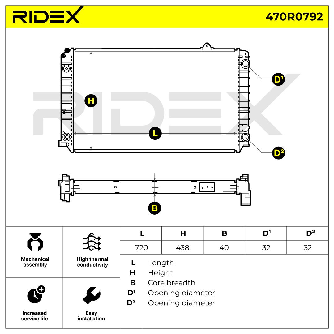 Chladič motora RIDEX
