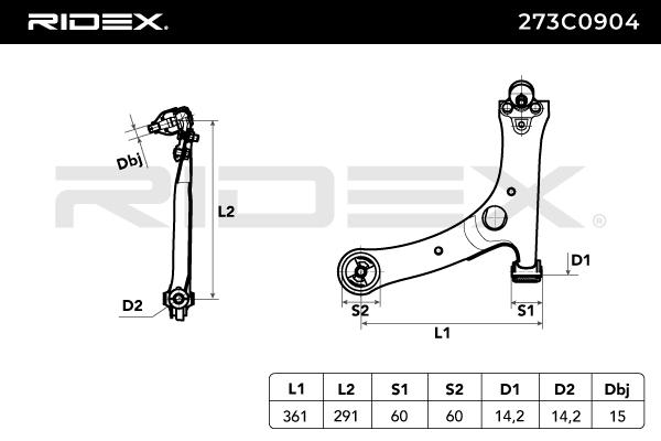 Rameno zavesenia kolies RIDEX