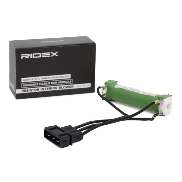 Predradený odpor, elektromotor (ventilátor chladiča) RIDEX