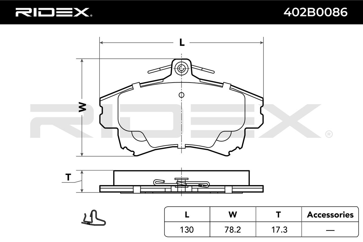 Sada brzdových platničiek kotúčovej brzdy RIDEX