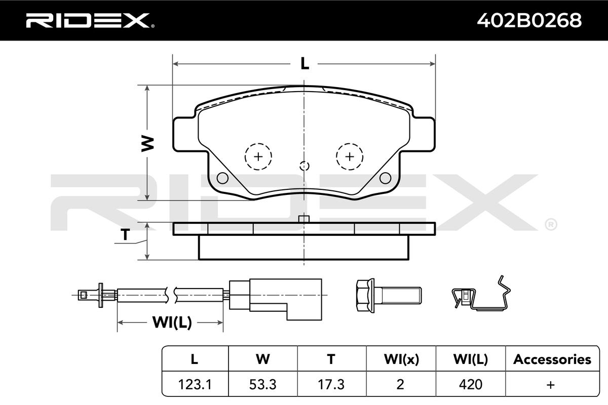Sada brzdových platničiek kotúčovej brzdy RIDEX