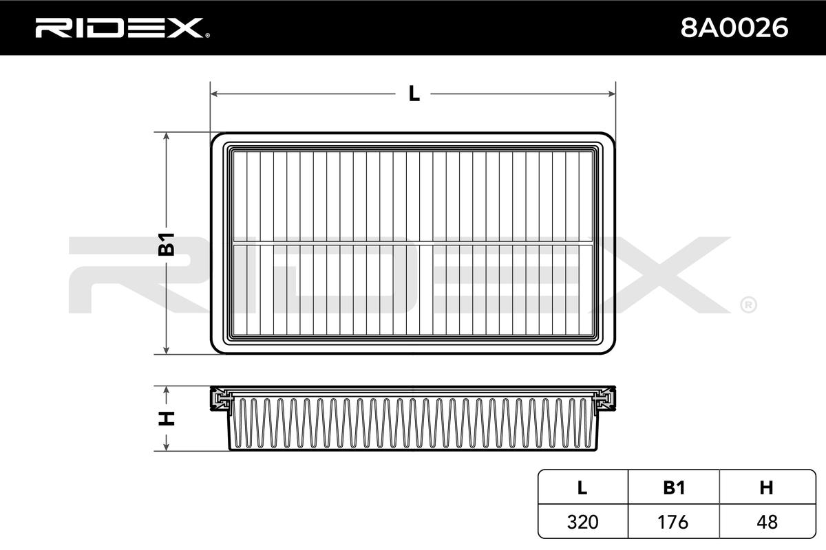Vzduchový filter RIDEX