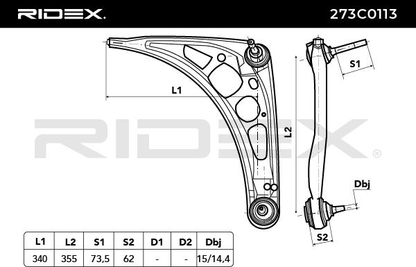 Rameno zavesenia kolies RIDEX