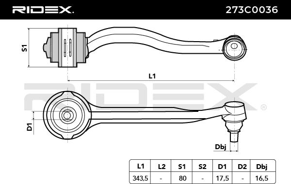 Rameno zavesenia kolies RIDEX