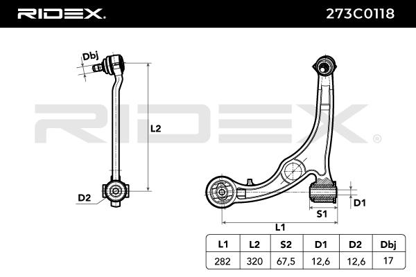 Rameno zavesenia kolies RIDEX