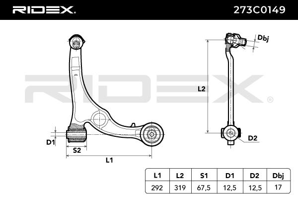 Rameno zavesenia kolies RIDEX