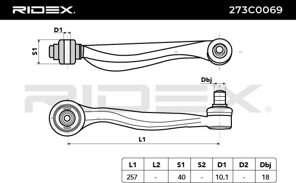 Rameno zavesenia kolies RIDEX