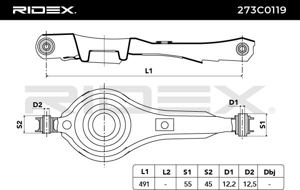 Rameno zavesenia kolies RIDEX