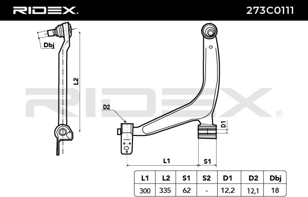 Rameno zavesenia kolies RIDEX