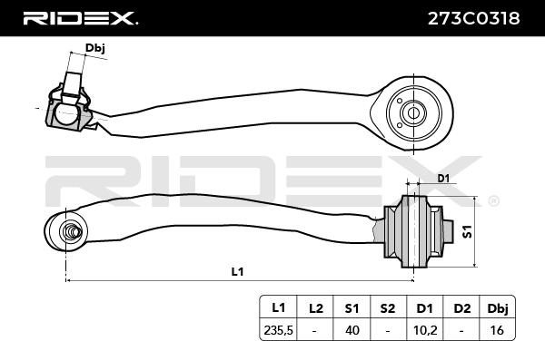 Rameno zavesenia kolies RIDEX